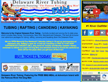 Tablet Screenshot of delawarerivertubing.com